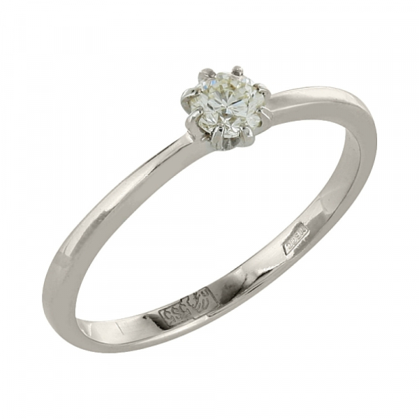 Золотое кольцо с бриллиантом № 98457