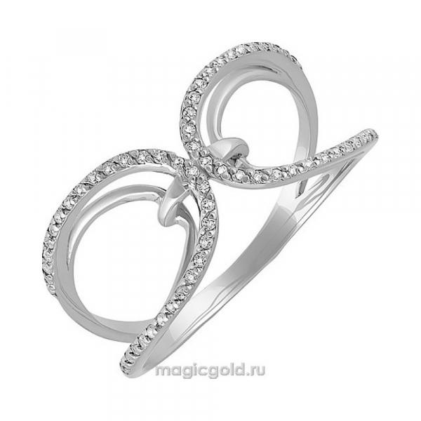 Серебряное кольцо с фианитом № 137762