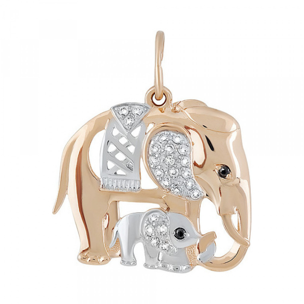 Золотая подвеска с фианитом № 133441