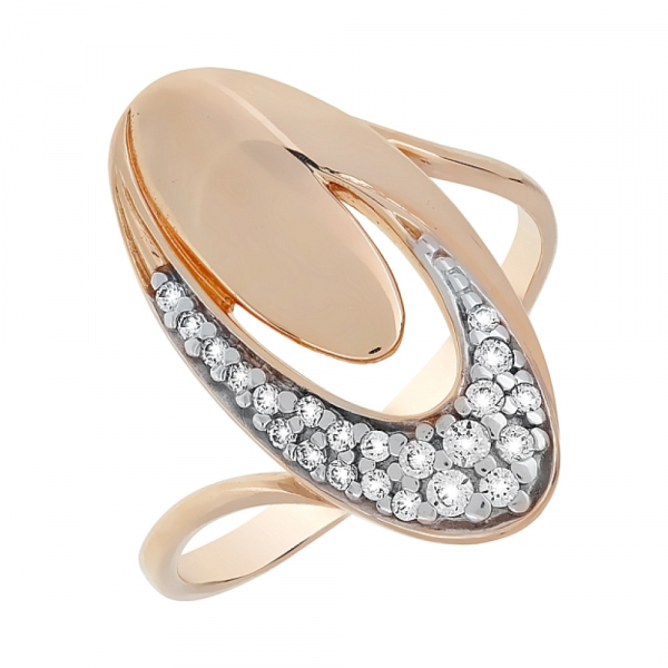 Золотое кольцо с фианитом № 95785