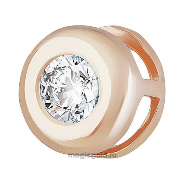 Золотая подвеска с бриллиантом № 162755