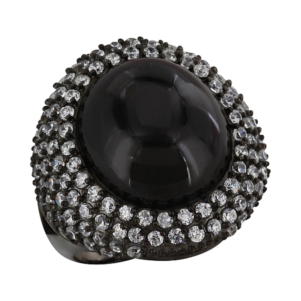 Серебряное кольцо с фианитом № 99605