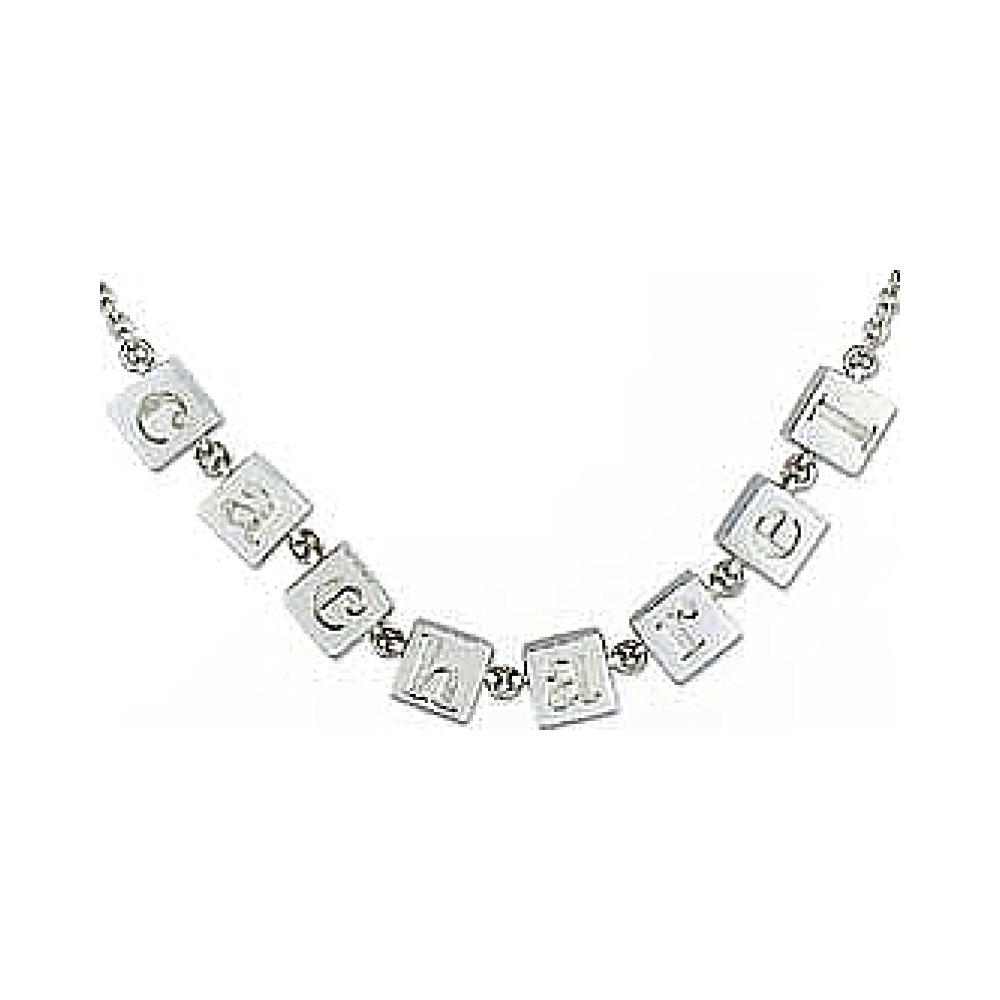 Серебряное колье без камня № 34820