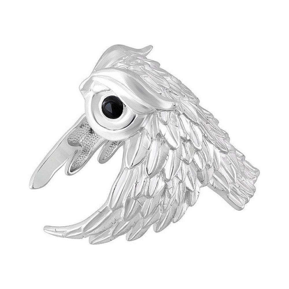 Серебряное кольцо с эмалью № 129479