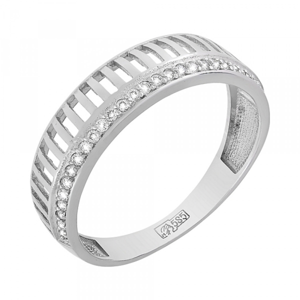 Золотое кольцо с бриллиантом № 119029