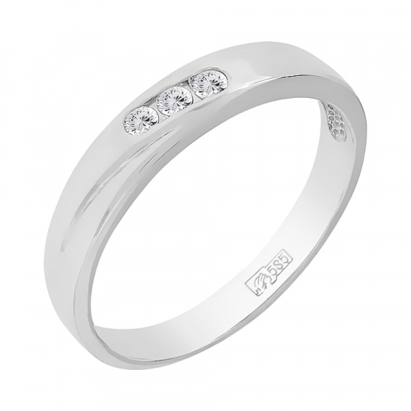 Золотое кольцо с бриллиантом № 96744