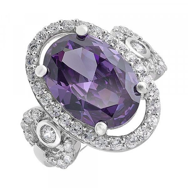 Серебряное кольцо с фианитами № 112728