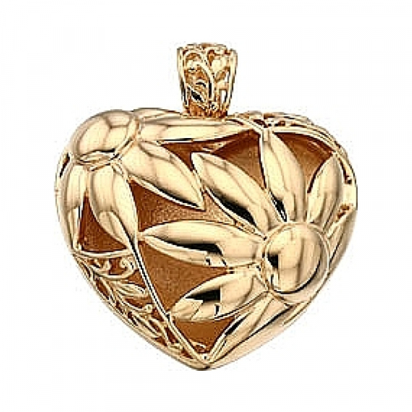 Серебряная подвеска без камня с золотым покрытием № 30775