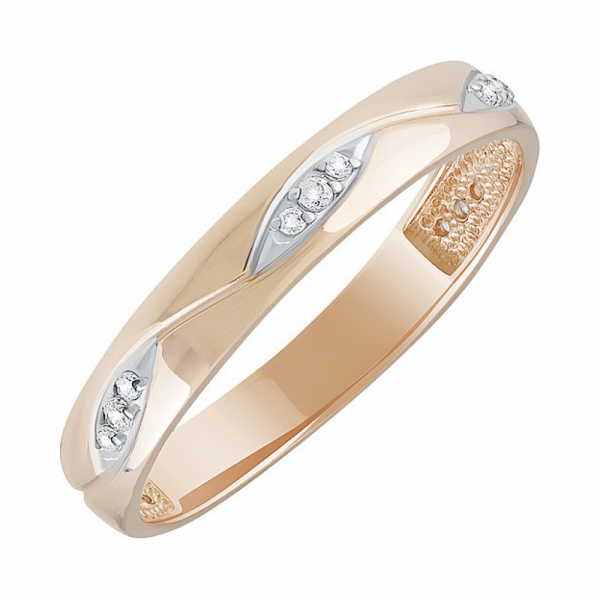 Золотое кольцо с фианитом № 135000