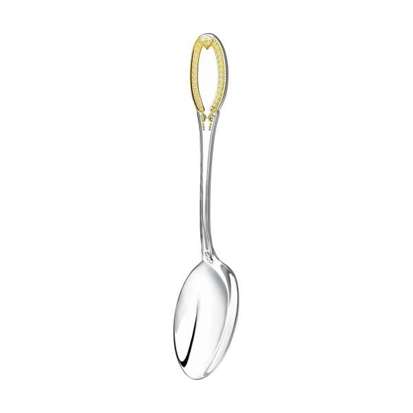 Ложка чайная Император с позолотой из серебра 925 пробы