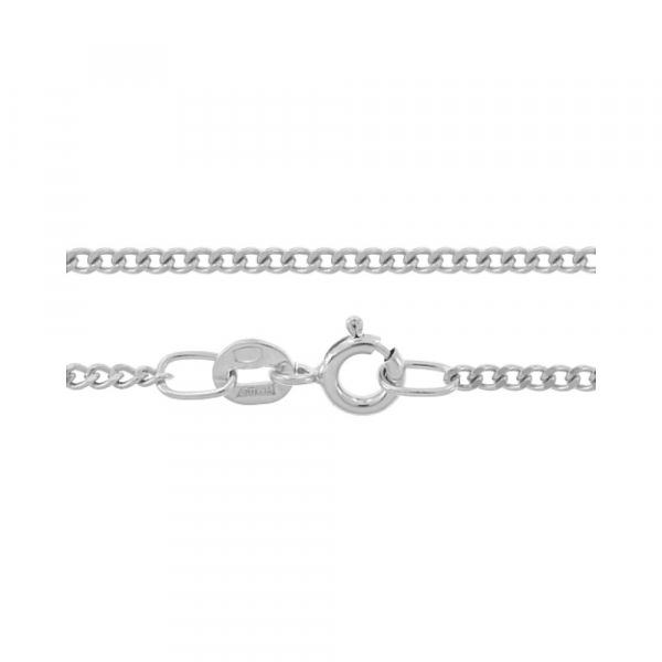 Серебряная цепь панцирная граненая родированная № 106991