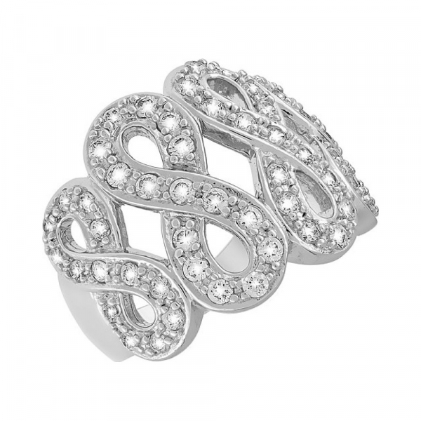 Серебряное кольцо с фианитом № 70835