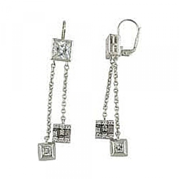  Серьги с фианитом TED LAPIDUS № 35563