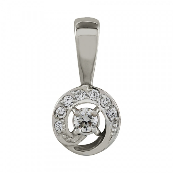 Золотая подвеска с бриллиантом № 99482