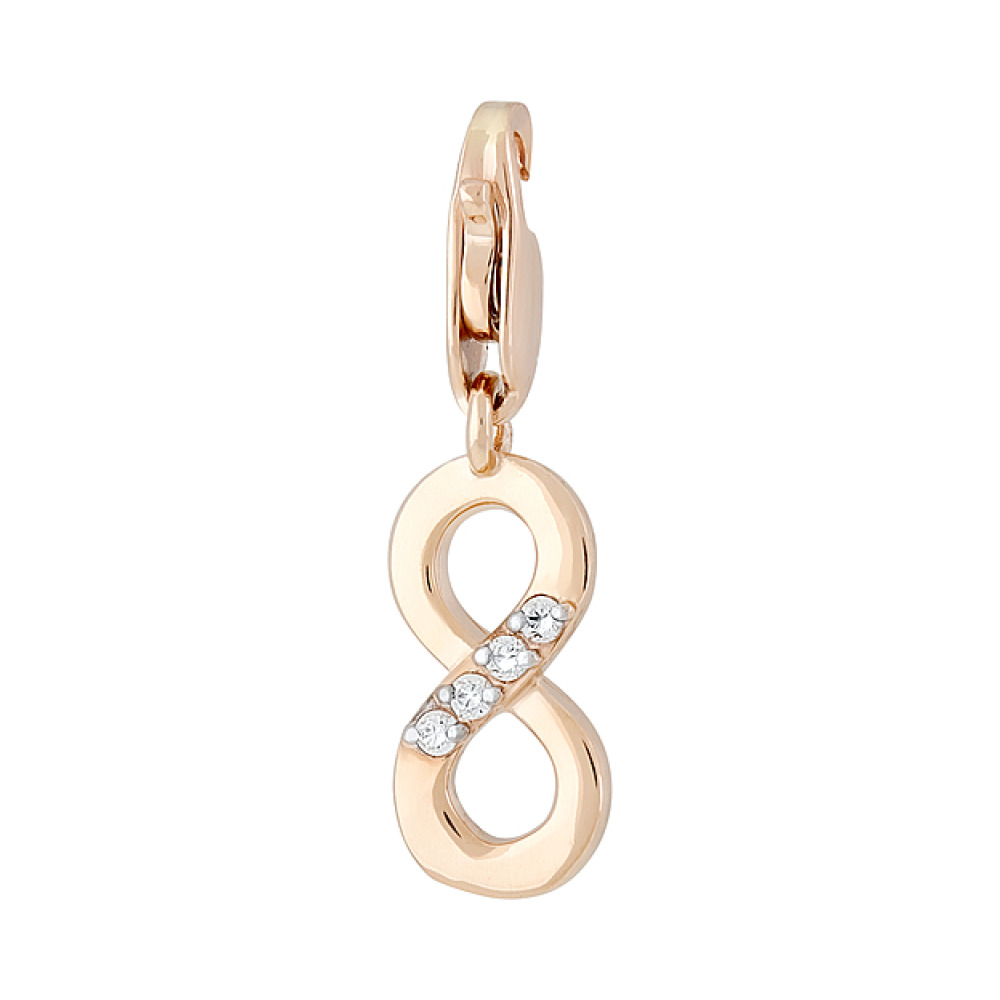 Золотая подвеска с фианитами № 129257