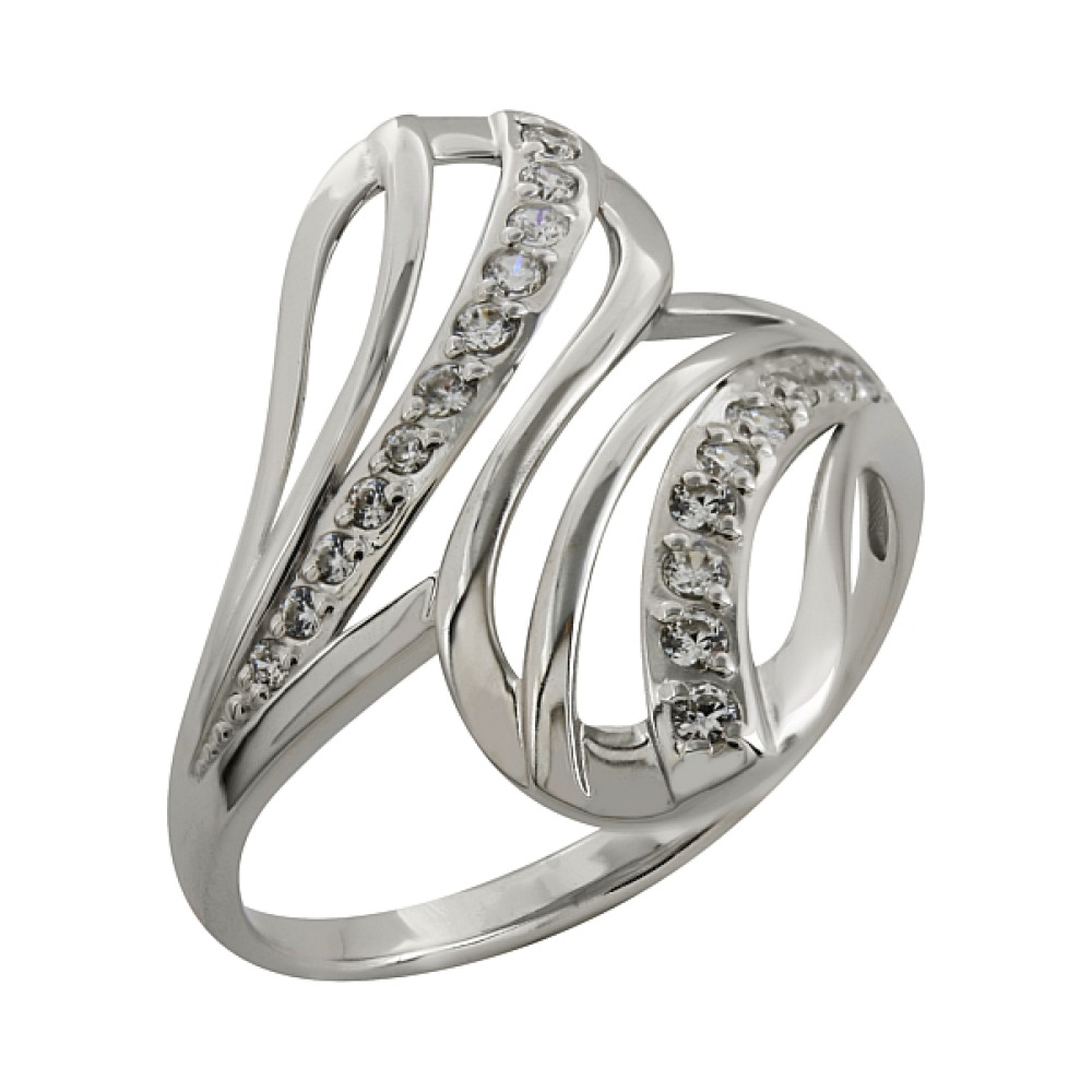 Золотое кольцо с фианитом № 97321