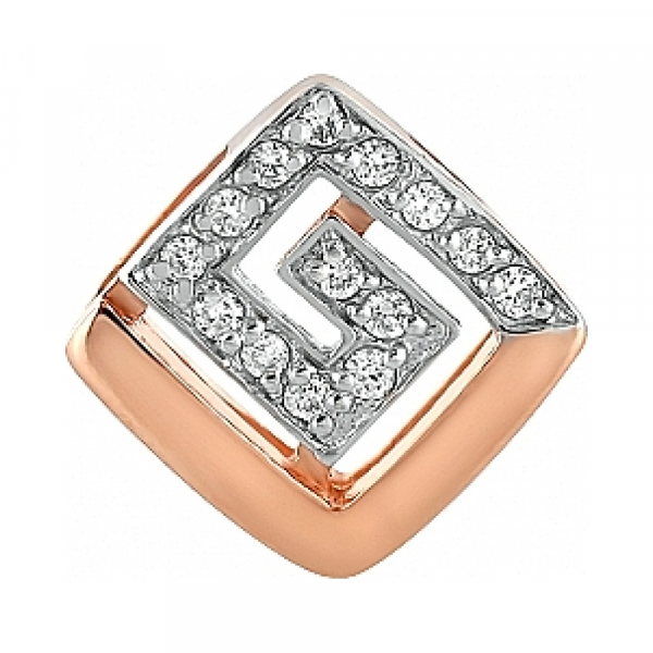 Золотая подвеска с бриллиантом № 108840