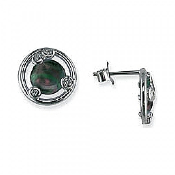  Серьги с фианитом и перламутром TED LAPIDUS № 32612