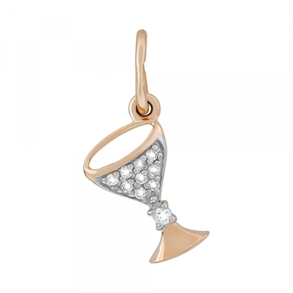 Золотая подвеска с фианитами № 116788