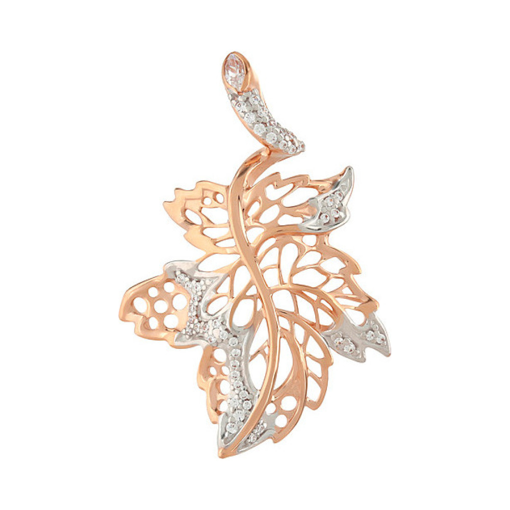 Золотая подвеска с фианитами № 103170