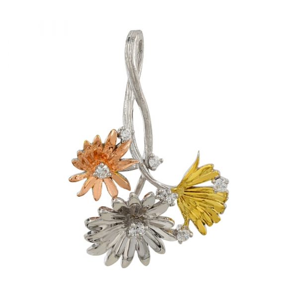 Серебряная подвеска с фианитами № 106216