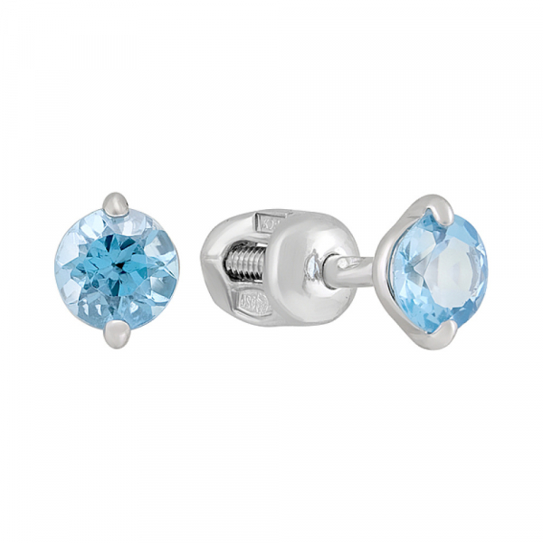 Пуссеты с топазом № 126026