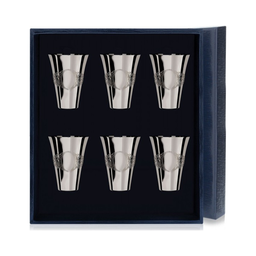 Набор серебряных стопок «Подарочная» из 6 предметов