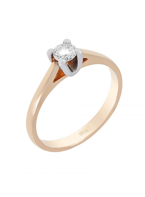 Золотое кольцо с бриллиантом № 7896