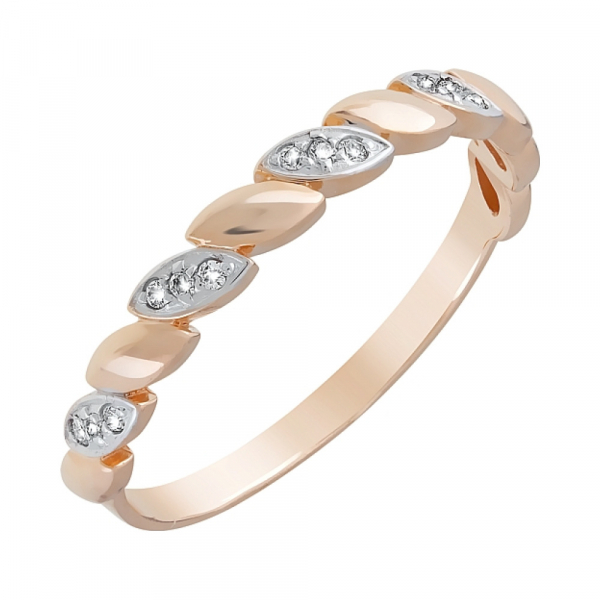 Золотое кольцо с фианитами № 121701