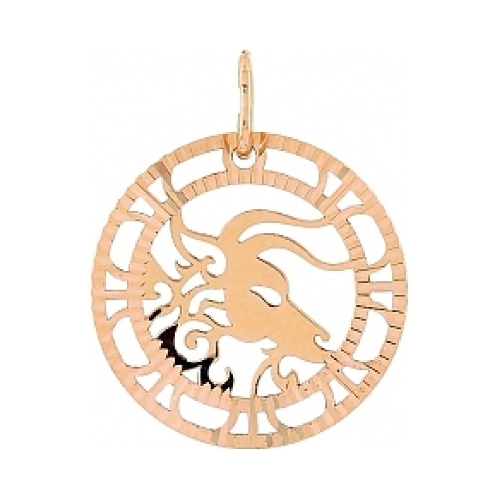 Золотая подвеска без камня с алмазкой № 109722