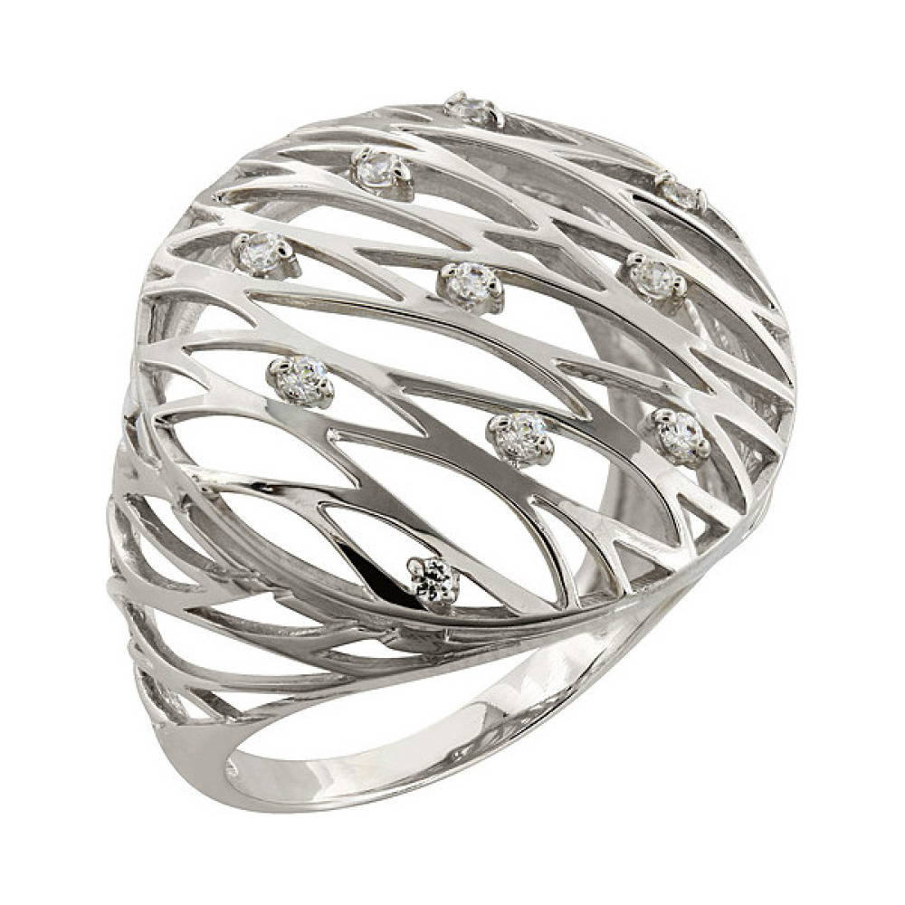 Золотое кольцо с фианитом № 95037