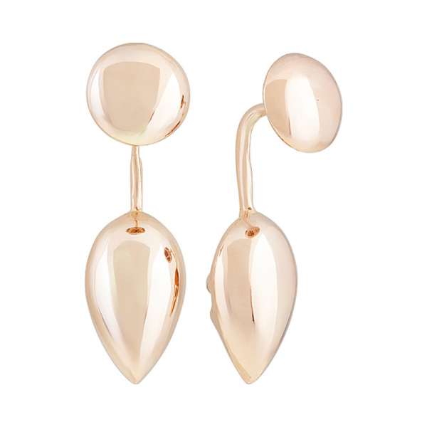 Золотые серьги без камня № 126739