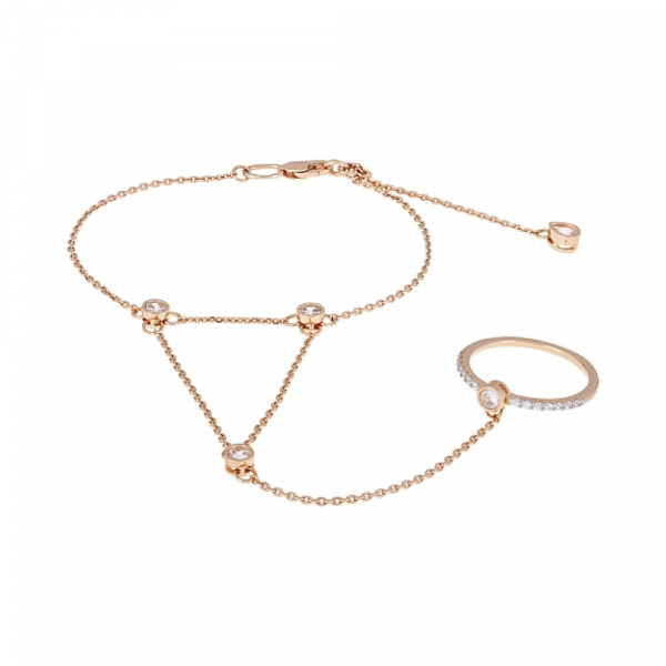 Золотой браслет с фианитами № 121337