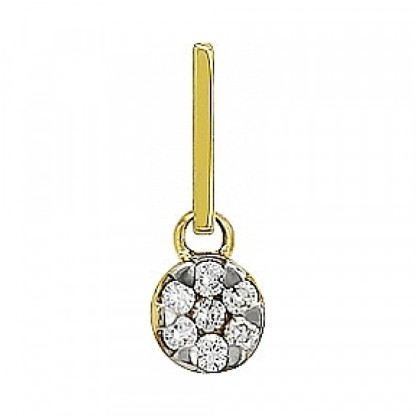 Золотая подвеска с бриллиантом № 82395