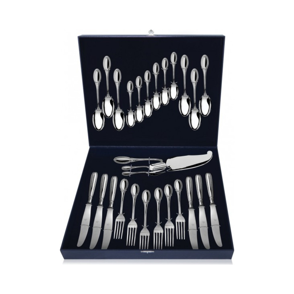 Серебряный десертный набор «Император» 27 предметов