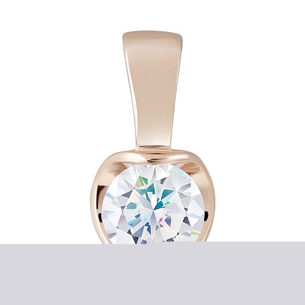 Золотое кольцо с бриллиантом № 102571