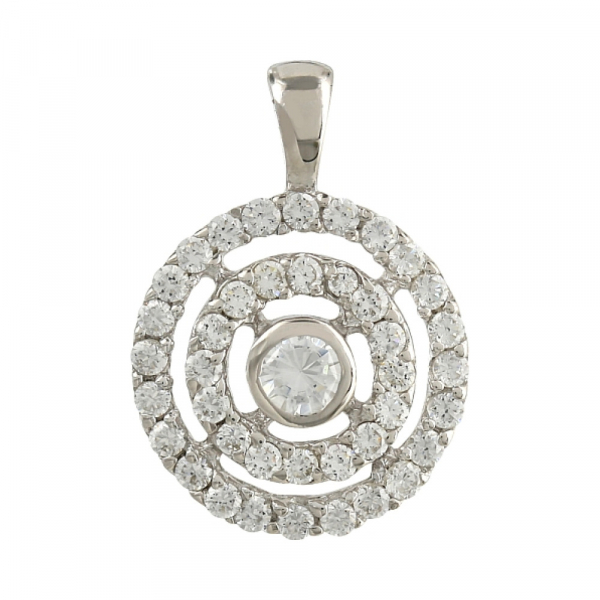 Серебряная подвеска с фианитами № 106334