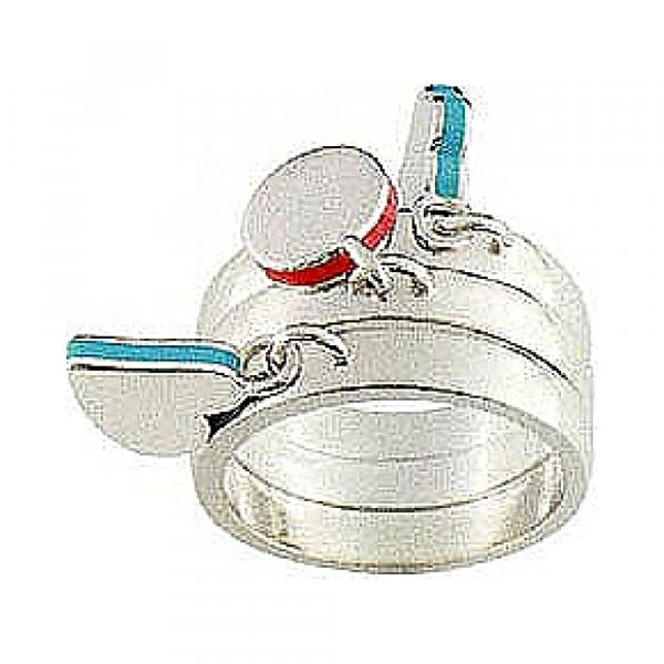 Серебряное кольцо со стеклом № 34826