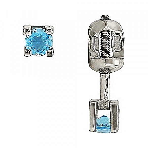 Пуссеты с топазом № 77522