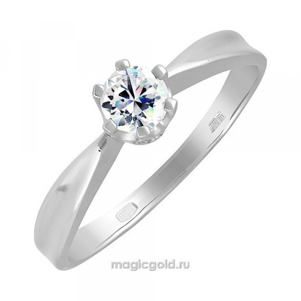 Золотое кольцо с бриллиантом № 160954