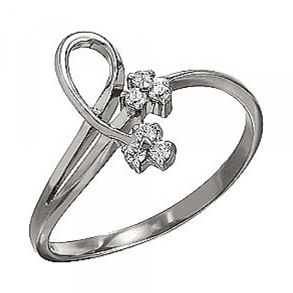 Золотое кольцо с фианитом № 76775