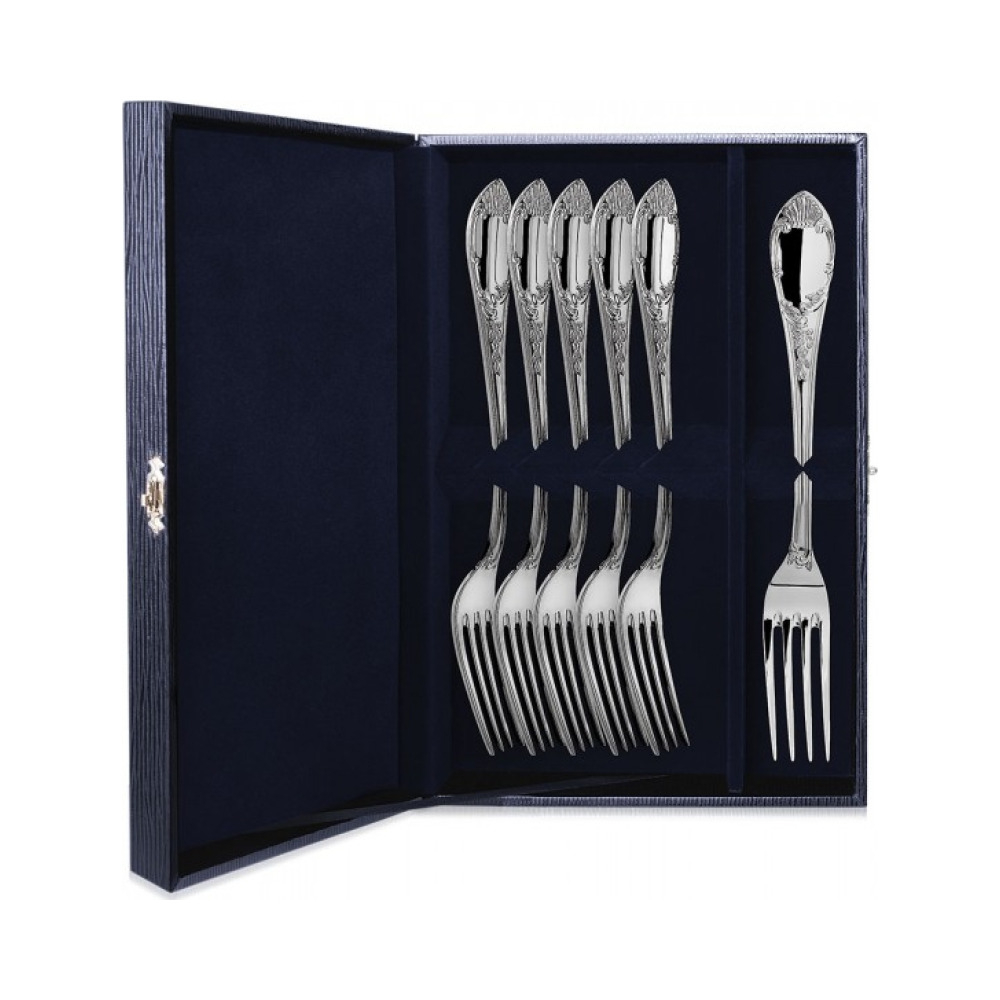 Набор из 6 серебряных столовых вилок «Престиж»