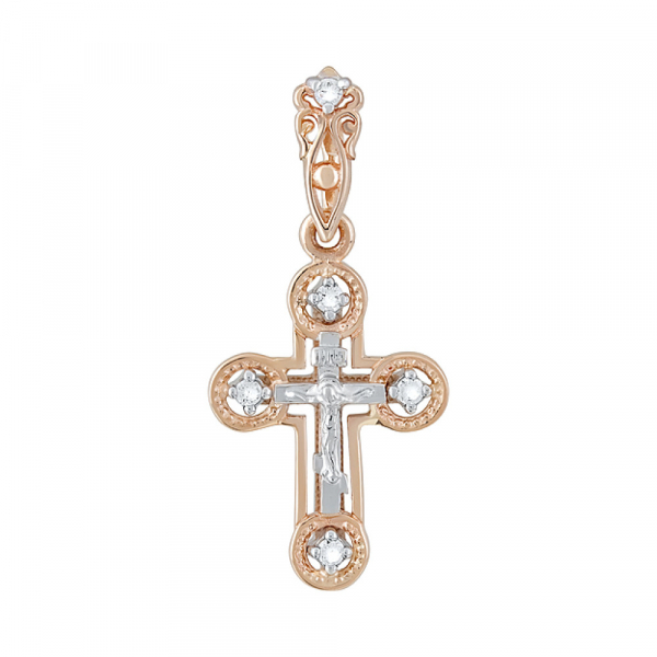Крест литой с фианитом № 123616