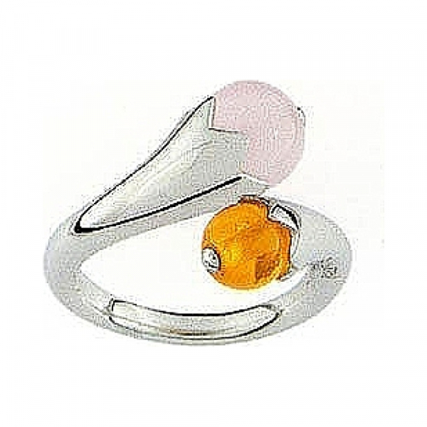 Серебряное кольцо со стеклом № 34834