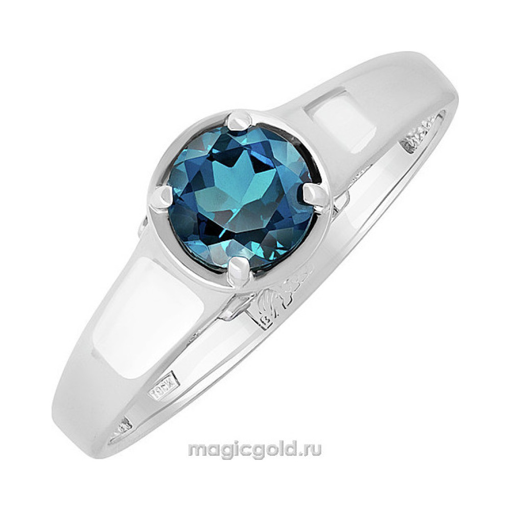 Золотое кольцо с топазом и фианитом № 139182