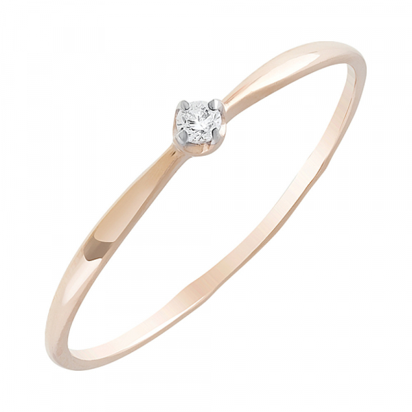 Золотое кольцо с фианитом № 126668