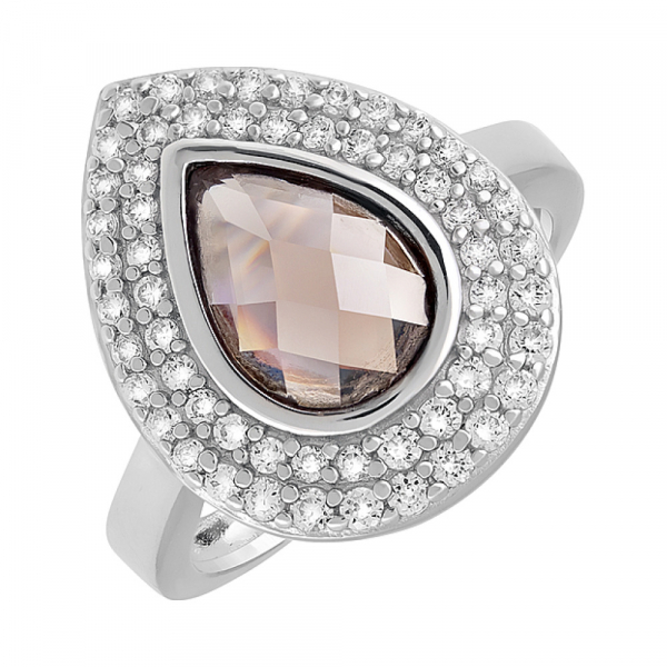 Серебряное кольцо с фианитами № 127687