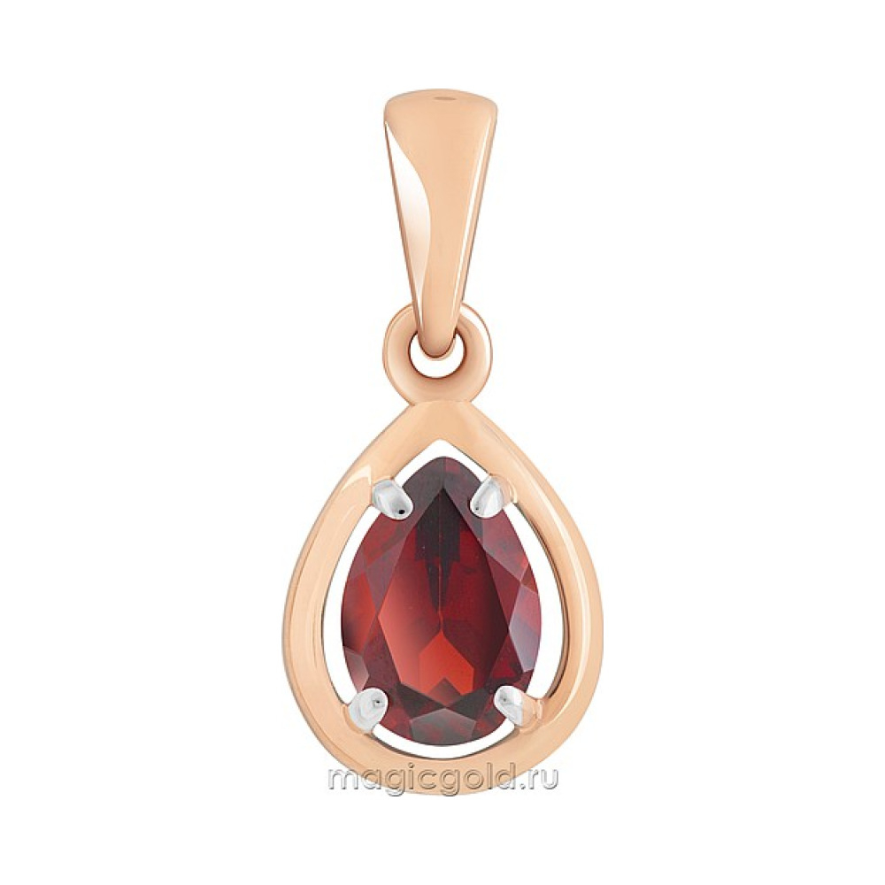 Золотая подвеска с гранатом № 171137
