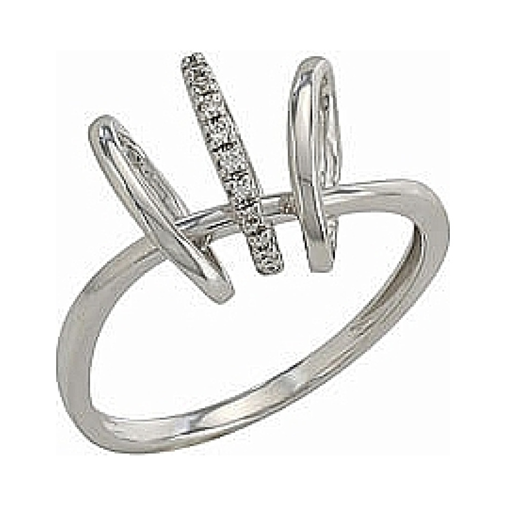 Золотое кольцо с бриллиантом № 82275