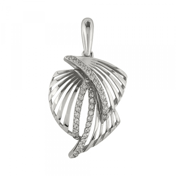 Золотая подвеска с фианитом № 95337